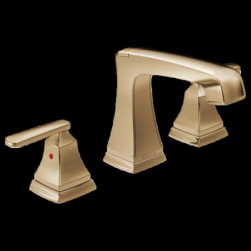 Delta 3564-CZMPU-DST Two Handle Widespread Bathroom Faucet with EZ Anchor, Champagne Bronze