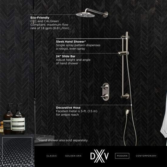 DXV® Modulus Personal Hand Shower Set with Adjustable 24 in. Slide Bar, D35120780.150, D35120780.150