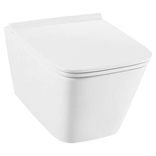 Wall-Mounted Elongated Toilet, in Canvas White