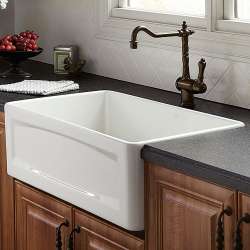 30 Inch Apron Kitchen Sink, in Canvas White