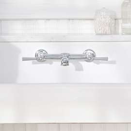 Wall Mount Bathroom Faucet, in Polished Chrome