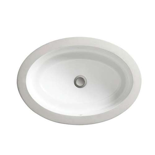 Oval Under Counter Bathroom Sink, in Canvas White