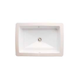 Petite Rectangle Under Counter Bathroom Sink, in Canvas White