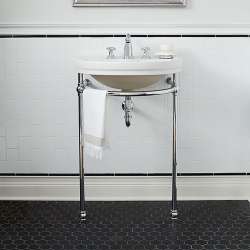 Console Sink, in Canvas White / Polished Chrome