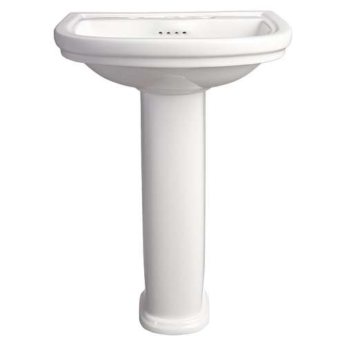 Pedestal Bathroom Sink, in Canvas White