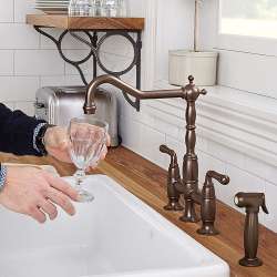 Bridge Kitchen Faucet, in Carbon Bronze