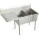 Weldbilt WNSF8260L4 Commercial Scullery Sink with 4 Faucet Holes in Buffed Satin