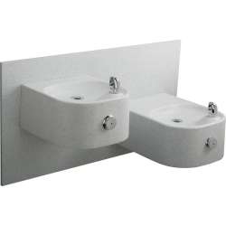 ADA Bi-Level Composite Fountain in White Granite