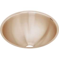Asana CuVerro ELUH12LV-CU Antimicrobial Copper Single Bowl Undermount Sink in Lustrous Highlighted Satin