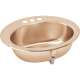 Asana CuVerro LLVR19162-CU Antimicrobial Copper Single Bowl Top Mount Sink with CS3 Faucet Holes in Lustrous Highlighted Satin
