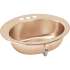Antimicrobial Copper Single Bowl Top Mount Sink with CS3 Faucet Holes in Lustrous Highlighted Satin