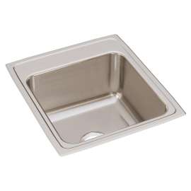 Lustertone Classic Stainless Steel 19-1/2" X 22" X 10-1/8", 0-Hole Single Bowl Drop-In Sink, DLR2022100