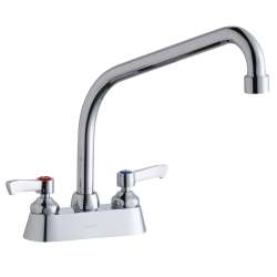 4" Centerset With Exposed Deck Faucet With 10" High Arc Spout 2" Lever Handles Chrome, LK406HA10L2