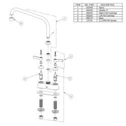 4" Centerset With Exposed Deck Faucet With 10" High Arc Spout 2" Lever Handles Chrome, LK406HA10L2