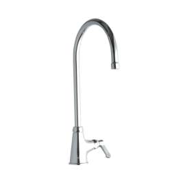 Single Hole With Single Control Faucet With 8" Gooseneck Spout 2" Lever Handle Chrome, LK535GN08L2