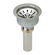 Deluxe 3-1/2" Drain Type 304 Stainless Steel Body Strainer Basket Rubber Seal And Tailpiece, LK99