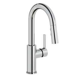 Avado Single Hole Bar Faucet With Pull-Down Spray And Lever Handle Chrome, LKAV3032CR