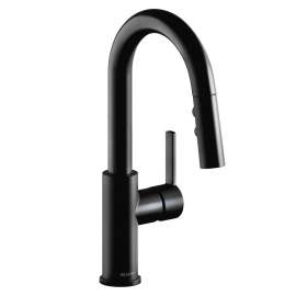 Avado Single Hole Bar Faucet With Pull-Down Spray And Lever Handle Matte Black, LKAV3032MB