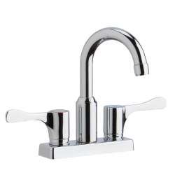 4" Centerset Exposed Deck Mount Faucet With Arc Spout And 4" Lever Handles, LKD24898BHC
