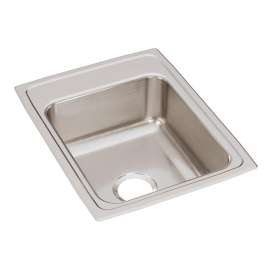 Lustertone Classic Stainless Steel 17" X 22" X 7-5/8", 0-Hole Single Bowl Drop-In Sink, LR17220