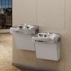 Dual Hands-Free Activation Bi-Level Ada Cooler Filtered Refrigerated Light Gray, LZOOSTL8LC