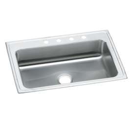 Celebrity Stainless Steel 33" X 22" X 7-1/4" 1-Hole Single Bowl Drop-In Sink, PSRS33221