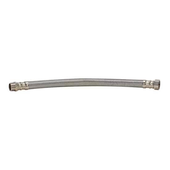 Braided Stainless Steel 18-in Water Heater Connector with 3/4-in Male I.P. x 3/4-in Female I.P.