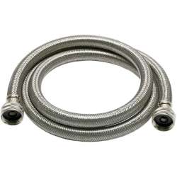 B9WM48HE Braided Stainless Steel 48-in High Efficiency Washing Machine Connector with 3/4-in Hose Fitting x 3/4-in Hose Fitting