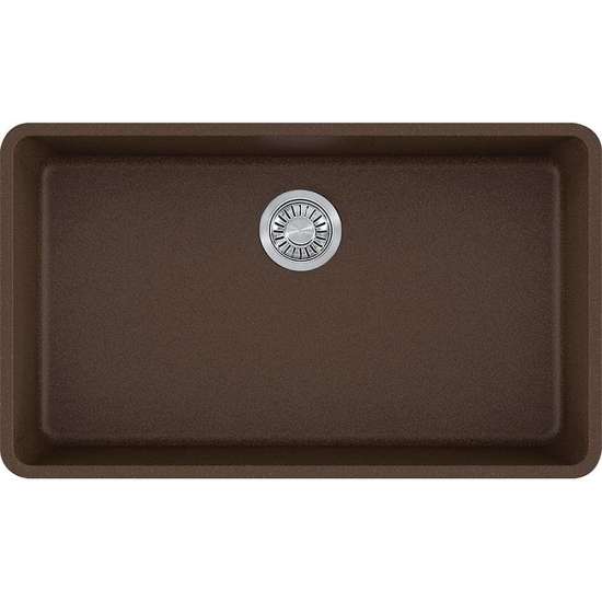 32-3/8in Single Basin Undermount Granite Kitchen Sink in Mocha