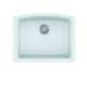 Franke Ellipse 25.0-In. X 19.6-In. Fragranite Undermount Single Bowl Kitchen Sink In Polar White