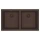 Franke Maris Undermount 33-In X 18.94-In Fragranite Double Bowl Kitchen Sink In Mocha