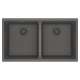 Franke Maris Undermount 33-In X 18.94-In Fragranite Double Bowl Kitchen Sink In Stone Grey