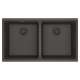 Franke Maris Undermount 33-In X 18.94-In Fragranite Double Bowl Kitchen Sink In Slate Grey