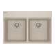 Franke Maris Dual Mount 31-In X 20.88-In Fragranite Double Bowl Kitchen Sink In Champagne