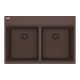 Franke Maris Dual Mount 31-In X 20.88-In Fragranite Double Bowl Kitchen Sink In Mocha