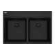 Franke Maris Dual Mount 31-In X 20.88-In Fragranite Double Bowl Kitchen Sink In Onyx