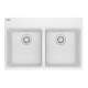Franke Maris Dual Mount 31-In X 20.88-In Fragranite Double Bowl Kitchen Sink In Polar White