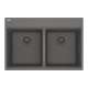 Franke Maris Dual Mount 31-In X 20.88-In Fragranite Double Bowl Kitchen Sink In Stone Grey