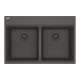 Franke Maris Dual Mount 31-In X 20.88-In Fragranite Double Bowl Kitchen Sink In Slate Grey