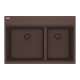 Franke Maris Dual Mount 31-In X 20.9-In Fragranite Double Bowl Kitchen Sink In Mocha