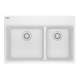 Franke Maris Dual Mount 31-In X 20.9-In Fragranite Double Bowl Kitchen Sink In Polar White