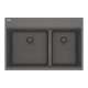 Franke Maris Dual Mount 31-In X 20.9-In Fragranite Double Bowl Kitchen Sink In Stone Grey