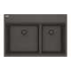 Franke Maris Dual Mount 31-In X 20.9-In Fragranite Double Bowl Kitchen Sink In Slate Grey