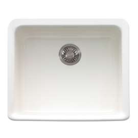 Franke Manor House 19.5-In. X 16.0-In. White Apron Front Single Bowl Fireclay Kitchen Sink - Mhk110-20Wh
