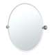 Large Oval Mirror in Polished Nickel