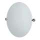 Large Oval Mirror in Satin Nickel
