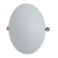 Tiara 4339LG Large Oval Mirror in Satin Nickel
