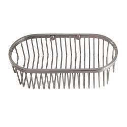 10 Inch Oval Shower Basket in Satin Nickel