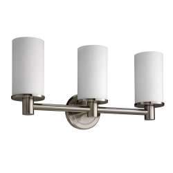 Triple Sconce Bath Lighting in Satin Nickel