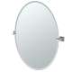 Elevate 4079LG 28-1/2in Oval Beveled Wall Mounted Mirror with Accents in Satin Nickel